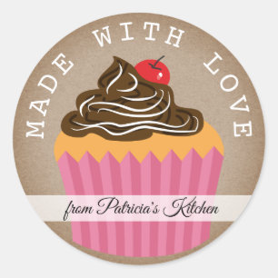 Sticker Rond Cuisine Rustique Faite Avec Amour De La Cuisine De