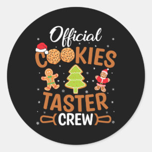 Sticker Rond Cuisinier officiel pâtissier boulanger de Noël