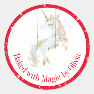 Sticker Rond Cuisson avec magie Biscuits personnalisés pour les