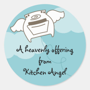 Sticker Rond cuisson de cuisine de fourneau de four de vol