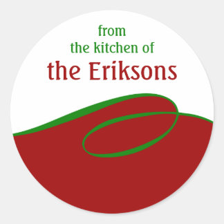 Sticker Rond Cuisson de Noël personnalisée