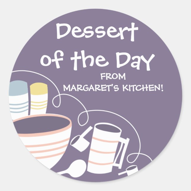 Sticker Rond cuisson mélange concasseurs de cuvette cuisine éti (Devant)