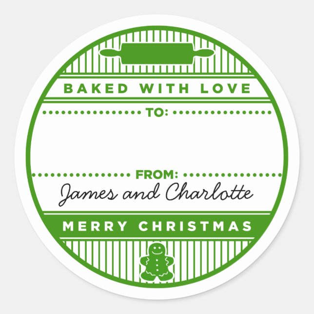 Sticker Rond Cuit Avec Amour (Devant)