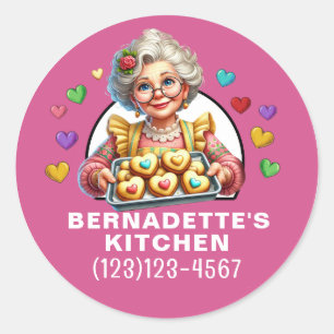 Sticker Rond Cuit avec amour