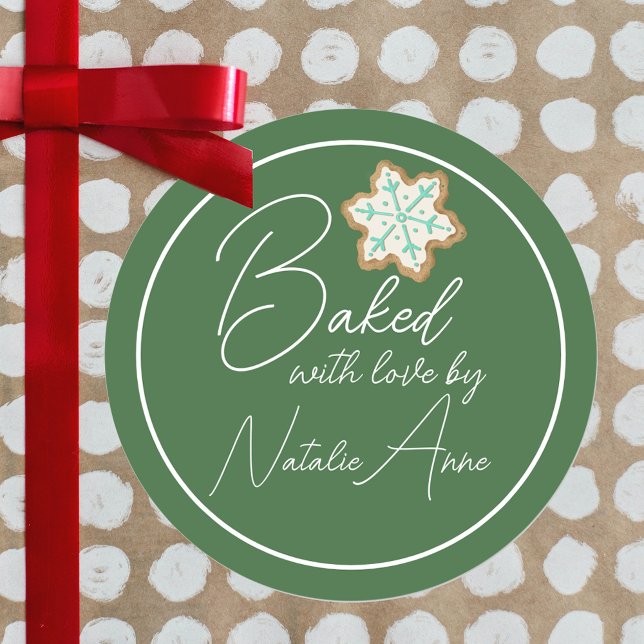 Sticker Rond Cuit avec amour Cookie (Créateur téléchargé)