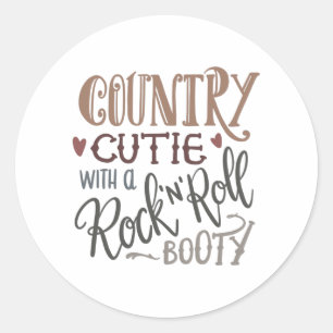 Sticker Rond Cuite de campagne avec un "Rock'n Roll"