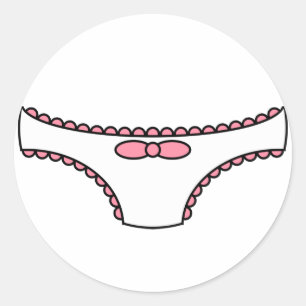 Sticker Rond Culotte de frilly rose