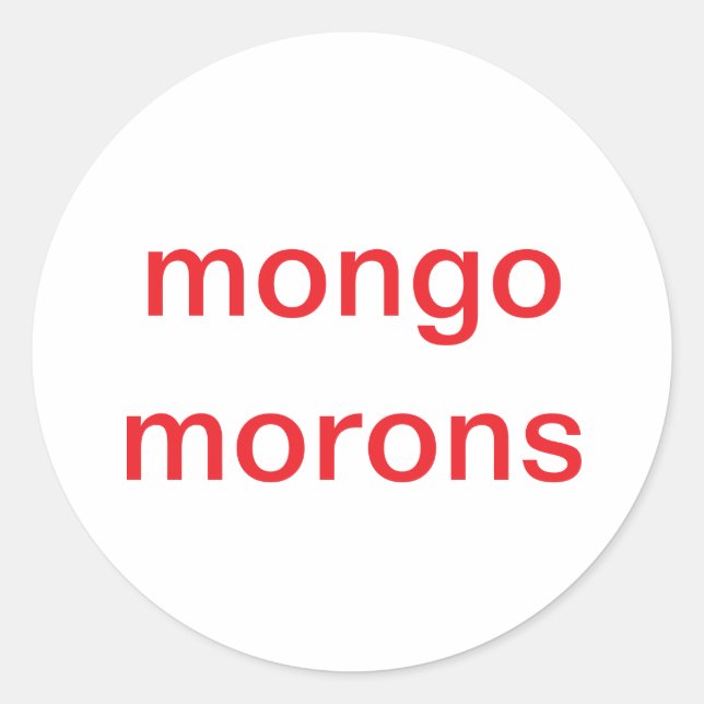 Sticker Rond culte morons bête drumpf Hankamer Artjunkhaus Comi (Devant)