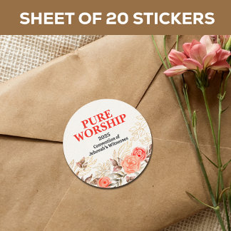 Sticker Rond Culte pure personnalisée Convention JW 2025