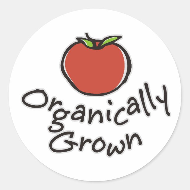 Sticker Rond Cultivé organique (Devant)