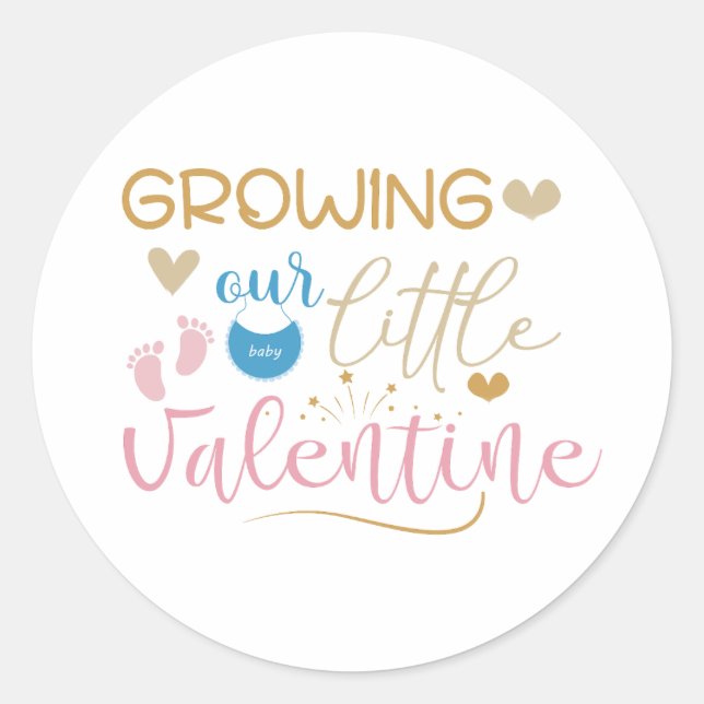 Sticker Rond Cultiver Notre Petite Valentine, La Grossesse Anno (Devant)