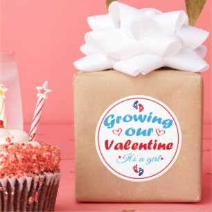 Sticker Rond Cultiver notre Saint Valentin C'est une fille nouv
