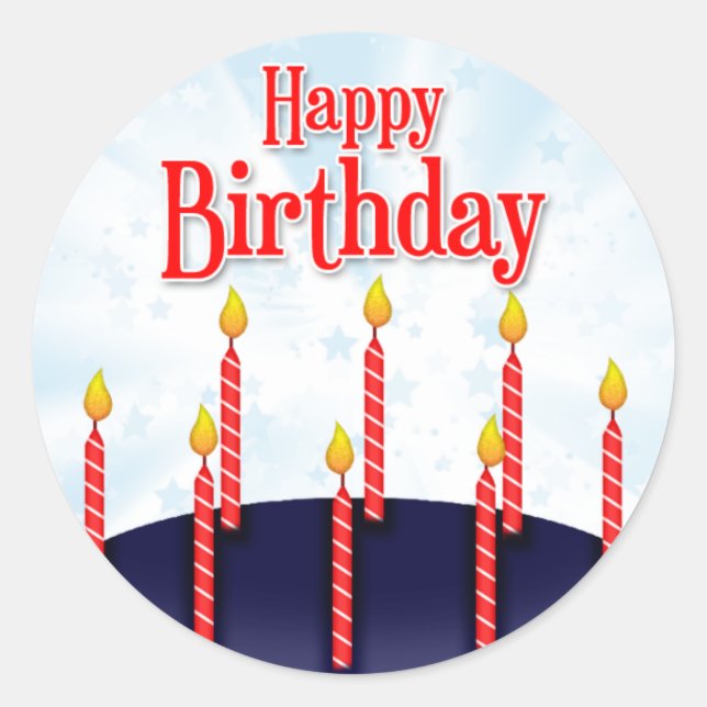 Sticker Rond Cumpleaños feliz - Pegatina redondo (Devant)