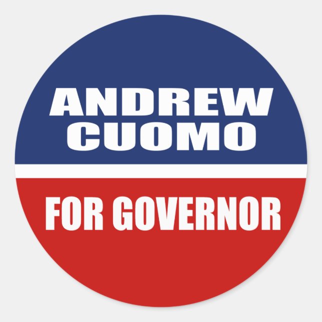 STICKER ROND CUOMO D'ANDREW POUR LE GOUVERNEUR (Devant)