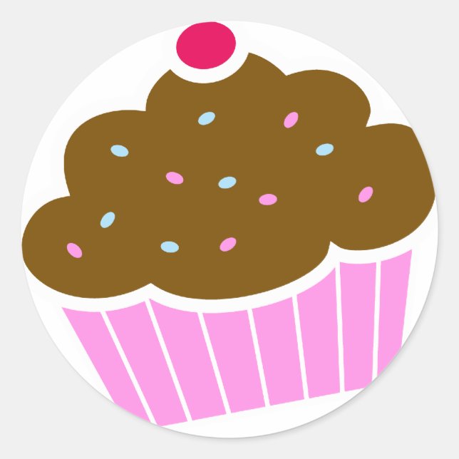Sticker Rond Cupcake (Devant)