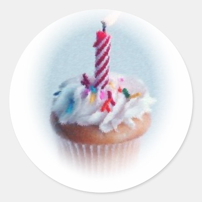 Sticker Rond Cupcake (Devant)
