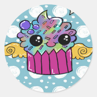 Sticker Rond cupcake