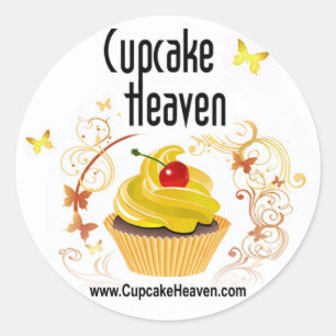 Sticker Rond "Cupcake Heaven" - Confections Desserts Pâtisserie