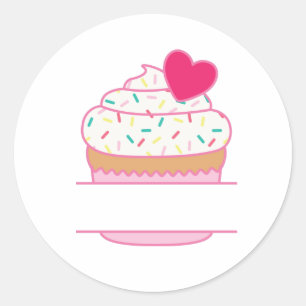 Sticker Rond Cupcake Name Drop