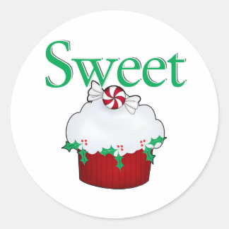 Sticker Rond Cupcake sucré