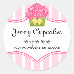 Sticker Rond Cupcake Whimsical Boulangerie Cachets