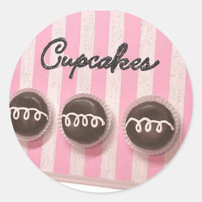 Sticker Rond Cupcakes classiques (Devant)