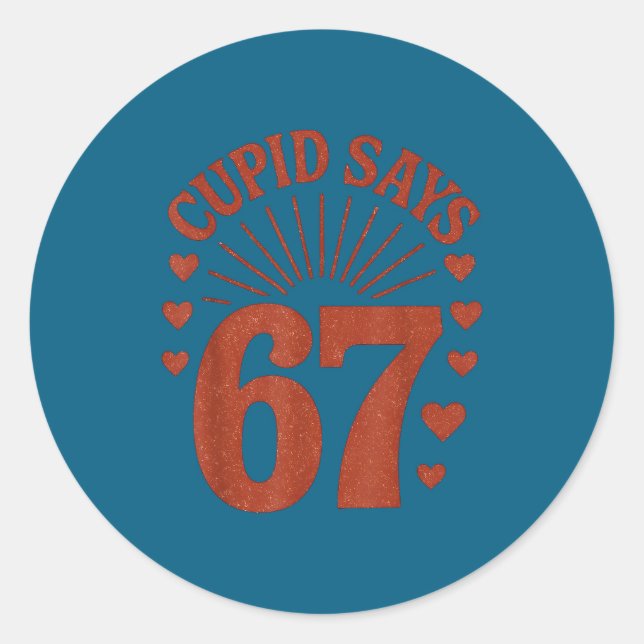 Sticker Rond Cupid dit 67 Six Sept (Devant)