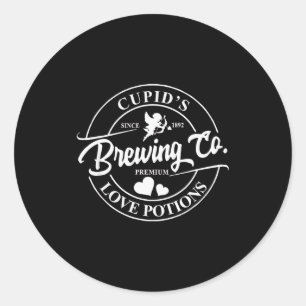 Sticker Rond Cupids Brewing Co Boissons Amoureuses Premium pour