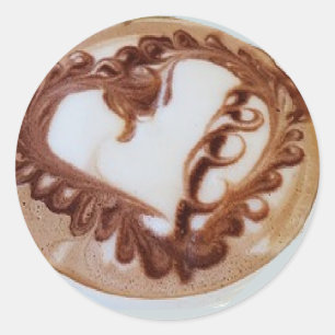 Sticker Rond Cur bouclé latte