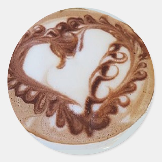 Sticker Rond Cur bouclé latte (Devant)