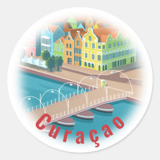 Sticker Rond Curaçao