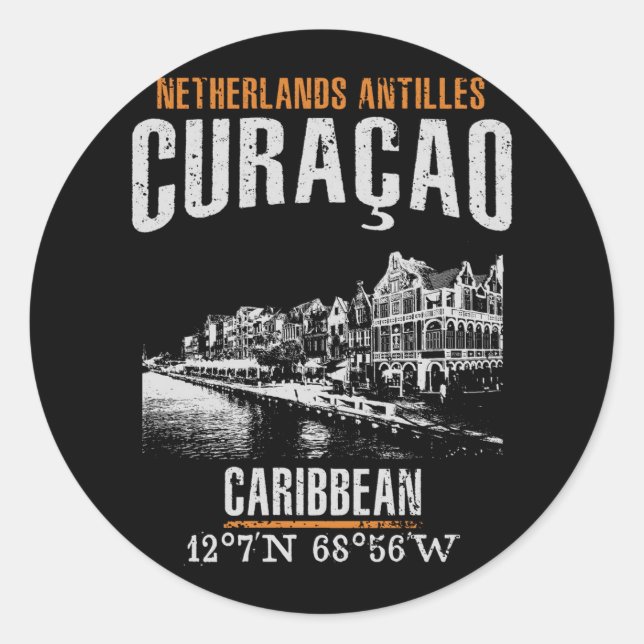 Sticker Rond Curaçao (Devant)