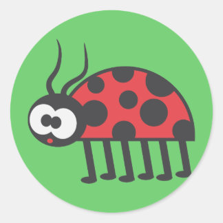 Sticker Rond Curieux Ladybug