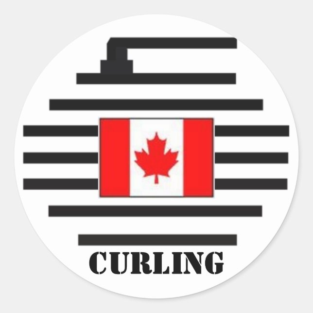 Sticker Rond Curling Canada (Devant)