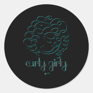 Sticker Rond Curly Aimez Vos Cheveux Curly