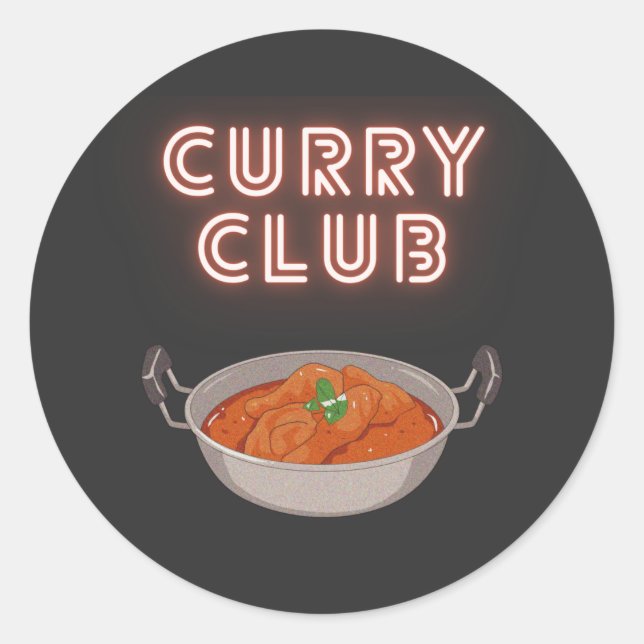 Sticker Rond Curry Club (Devant)