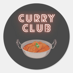 Sticker Rond Curry Club