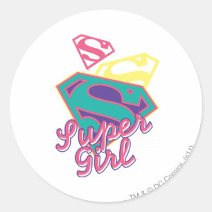 Sticker Rond Cursive de Supergirl