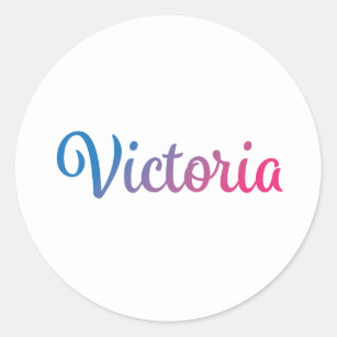 Sticker Rond Cursive élégant de Victoria