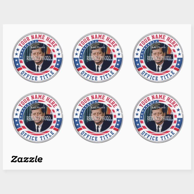 Sticker Rond Custom Campaign Photo (Feuille)