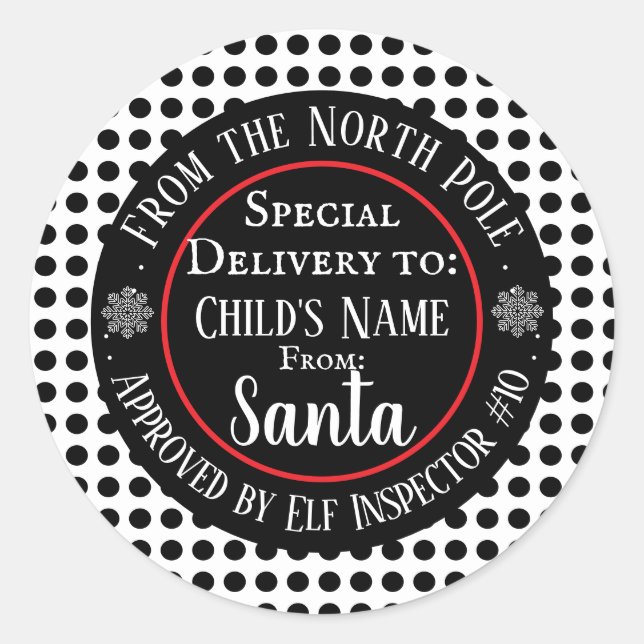 Sticker Rond Custom Christmas Workshop (Devant)