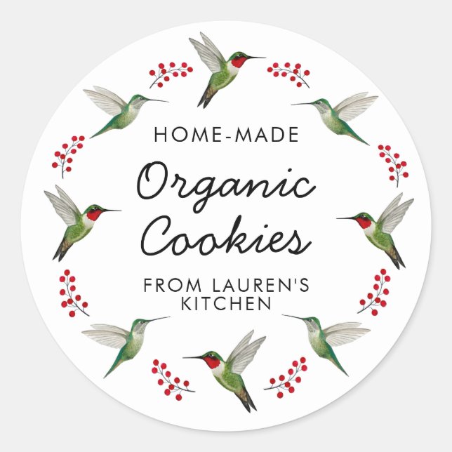 Sticker Rond Custom Hummingbird   (Devant)