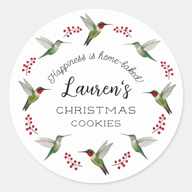 Sticker Rond Custom Hummingbird   (Devant)