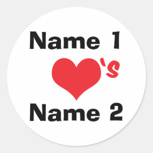 Sticker Rond Custom Nous sommes amoureux