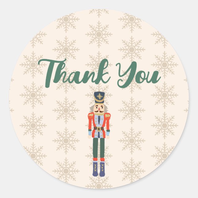 Sticker Rond Custom Nutcracker Name Illustration  (Devant)
