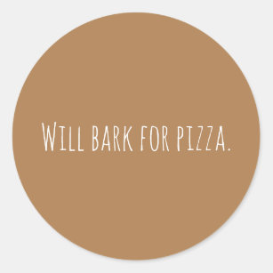 Sticker Rond Custom Will Barbe Pour Pizza Dog Dit Moderne
