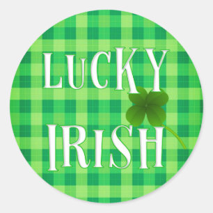 Sticker Rond Customisée HONTE esthétique IRLANDAISE St. Patrick