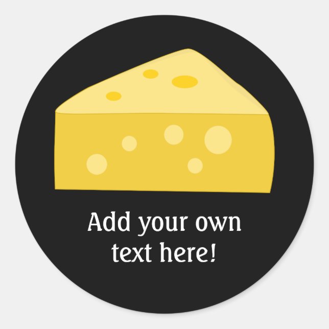 Sticker Rond Customiser ce graphique Big Cheese (Devant)