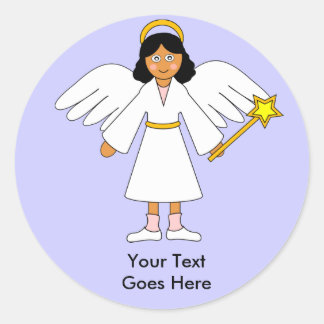 Sticker Rond Customisez-moi — Ange de la Nativité des enfants —