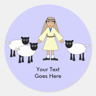 Sticker Rond Customisez-moi — Garçon de la Nativité des enfants